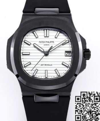 Patek Philippe White Dial AET Custom Nautilus Gradient Black