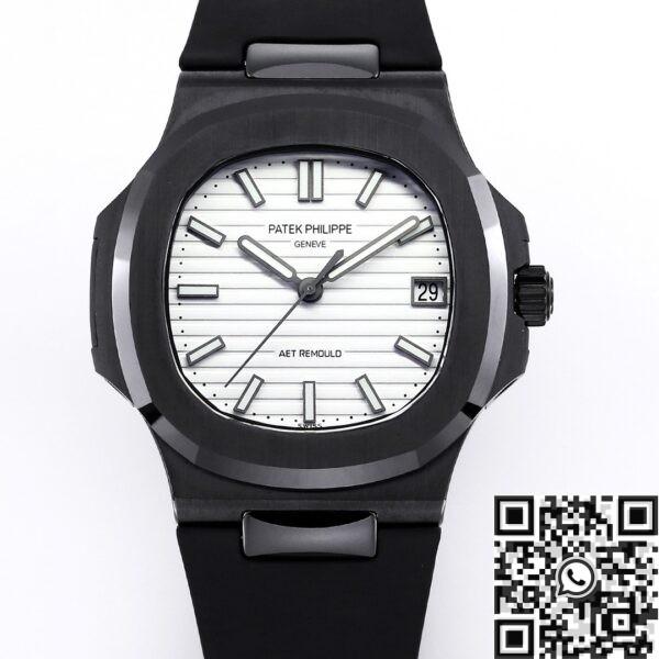 Patek Philippe White Dial AET Custom Nautilus Gradient Black