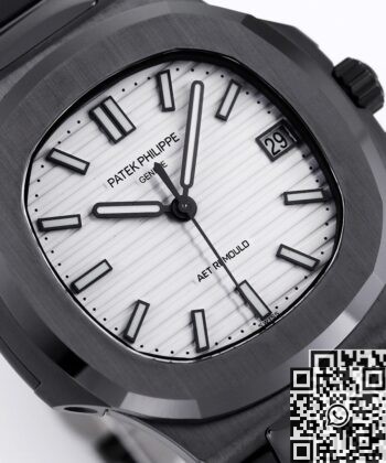 Patek Philippe White Dial AET Custom Nautilus Gradient Black