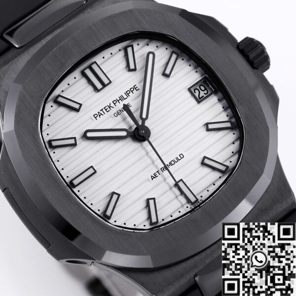 Patek Philippe White Dial AET Custom Nautilus Gradient Black