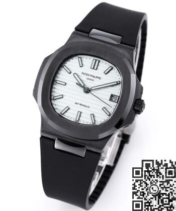 Patek Philippe White Dial AET Custom Nautilus Gradient Black