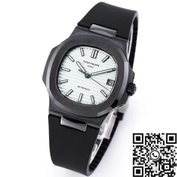 Patek Philippe White Dial AET Custom Nautilus Gradient Black