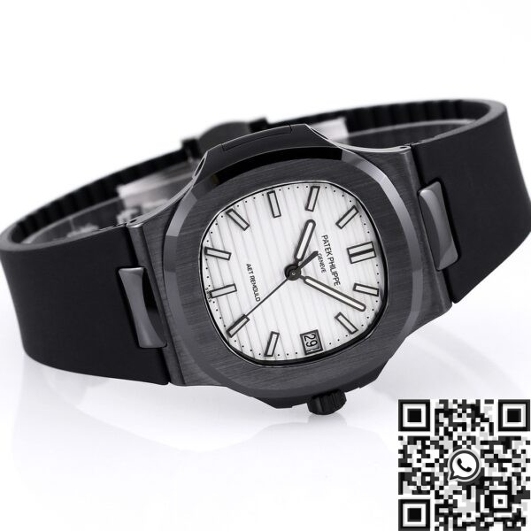 Patek Philippe White Dial AET Custom Nautilus Gradient Black