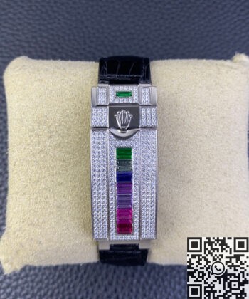 IPK Custom Rolex Submariner Rainbow Diamond Bezel Black 40