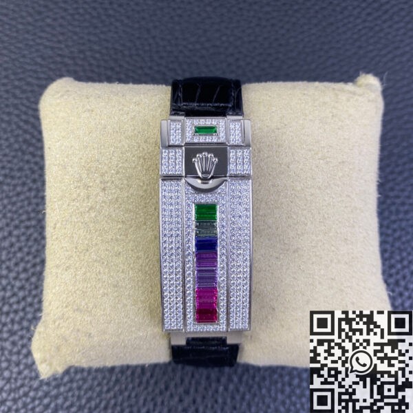 IPK Custom Rolex Submariner Rainbow Diamond Bezel Black 40