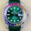 Custom Submariner IPK Rolex Rainbow Diamond Bezel Green 40