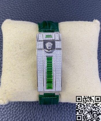 Custom Submariner IPK Rolex Rainbow Diamond Bezel Green 40