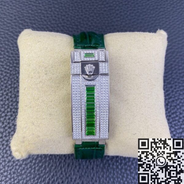 Custom Submariner IPK Rolex Rainbow Diamond Bezel Green 40