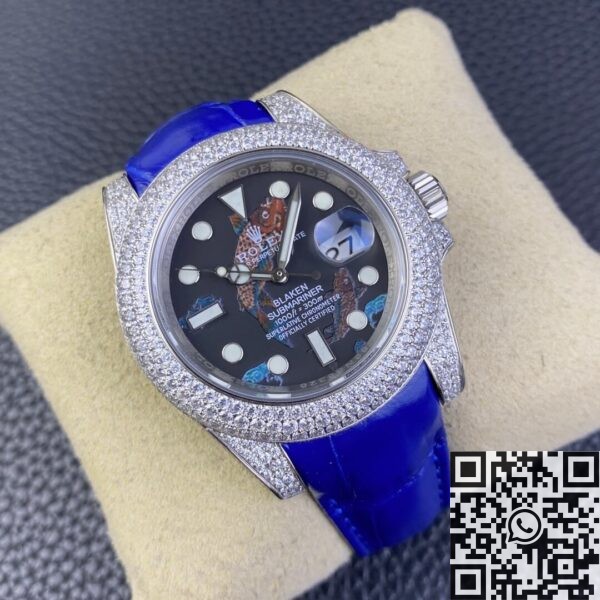 Rolex Submariner Cost IPK Custom Diamond Set Koi 40 Watch