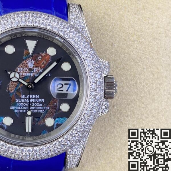 Rolex Submariner Cost IPK Custom Diamond Set Koi 40 Watch