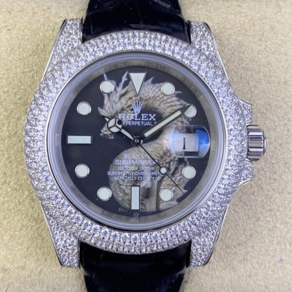 Rolex Submariner Band IPK Custom Diamond Set Dragon 40