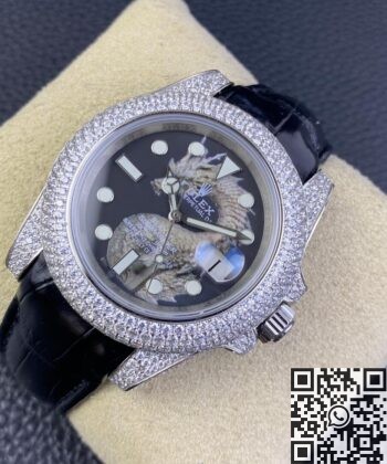 Rolex Submariner Band IPK Custom Diamond Set Dragon 40
