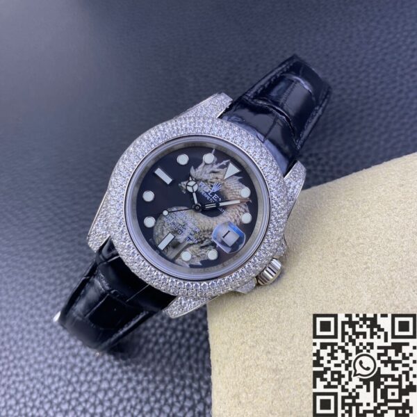 Rolex Submariner Band IPK Custom Diamond Set Dragon 40
