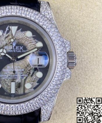 Rolex Submariner Band IPK Custom Diamond Set Dragon 40