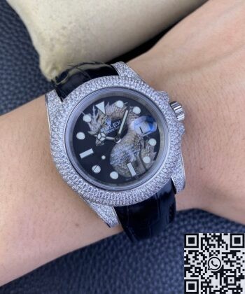 Rolex Submariner Band IPK Custom Diamond Set Dragon 40