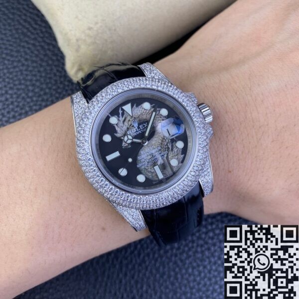 Rolex Submariner Band IPK Custom Diamond Set Dragon 40