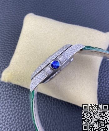 Rolex Submariner Strap IPK Custom Diamond Set Green 40 Watch
