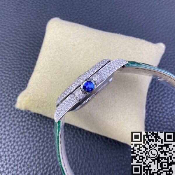 Rolex Submariner Strap IPK Custom Diamond Set Green 40 Watch