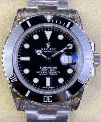 Submariner Two Tone Rolex CN Custom Carving Tattoo Craft