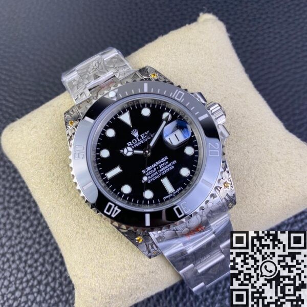 Submariner Two Tone Rolex CN Custom Carving Tattoo Craft