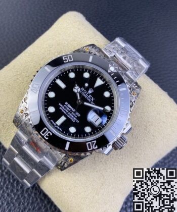 Submariner Two Tone Rolex CN Custom Carving Tattoo Craft