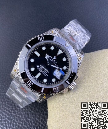 Submariner Two Tone Rolex CN Custom Carving Tattoo Craft