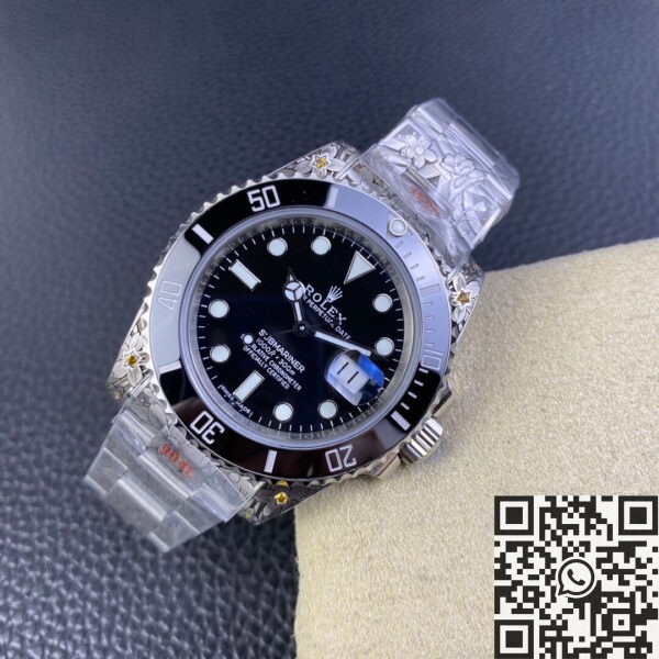 Submariner Two Tone Rolex CN Custom Carving Tattoo Craft