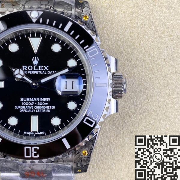 Submariner Two Tone Rolex CN Custom Carving Tattoo Craft