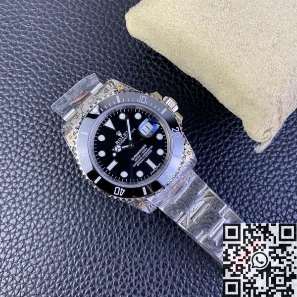 Submariner Two Tone Rolex CN Custom Carving Tattoo Craft