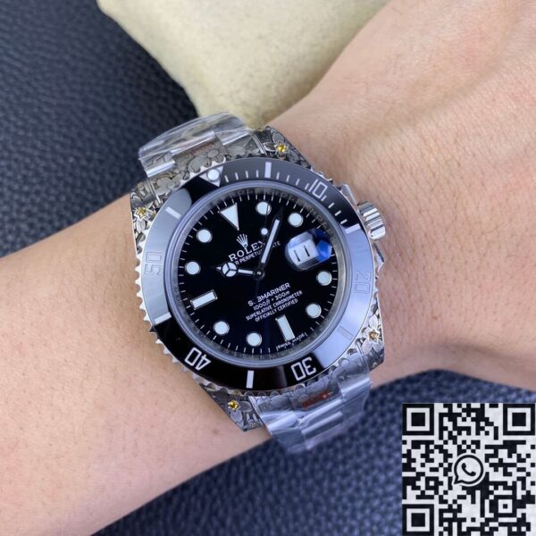 Submariner Two Tone Rolex CN Custom Carving Tattoo Craft