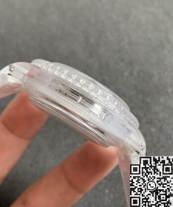 CN Custom Rolex Acrylic Clear Submariner Blue Star Dial 40mm