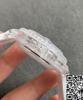 CN Custom Rolex Acrylic Clear Submariner Blue Star Dial 40mm