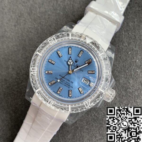 Acrylic Clear Rolex Submariner CN Custom Ice Blue Dial 40mm