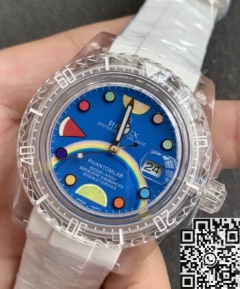 Acrylic Clear Submariner CN Custom Rolex Color Scale 40mm