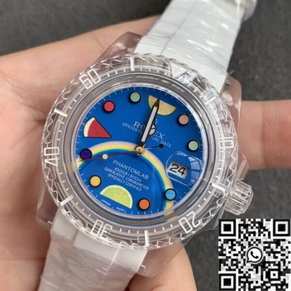 Acrylic Clear Submariner CN Custom Rolex Color Scale 40mm
