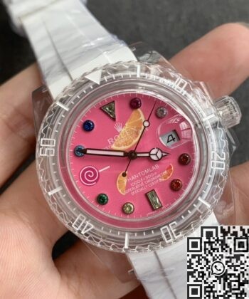 Rolex Submariner Pink Dial CN Custom Acrylic Clear Size 40mm