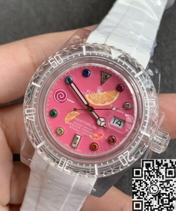 Rolex Submariner Pink Dial CN Custom Acrylic Clear Size 40mm
