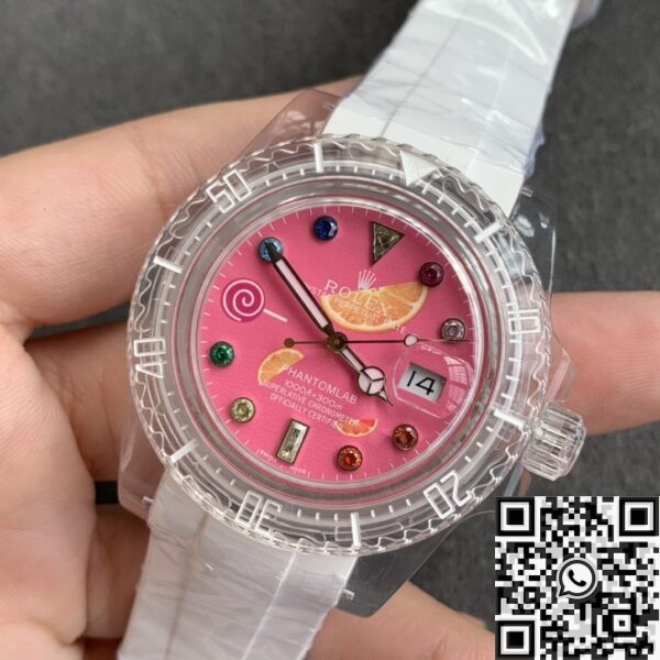 Rolex Submariner Pink Dial CN Custom Acrylic Clear Size 40mm