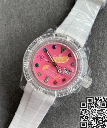Rolex Submariner Pink Dial CN Custom Acrylic Clear Size 40mm