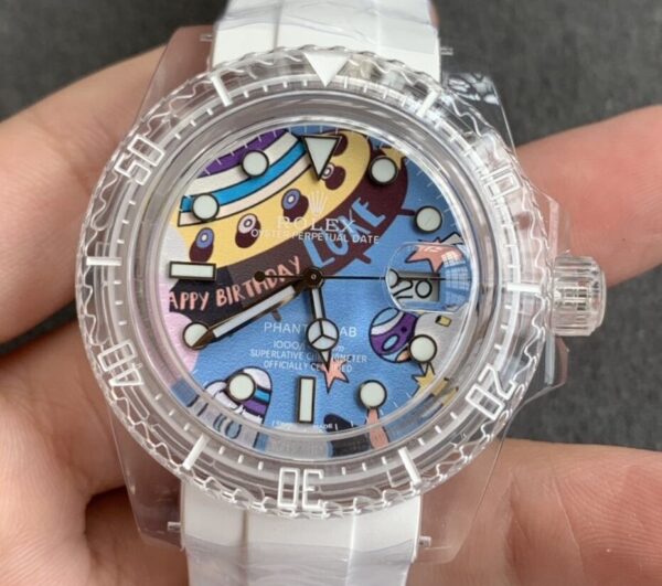 Submariner Personalized Graffiti Dial CN Custom Acrylic Clear
