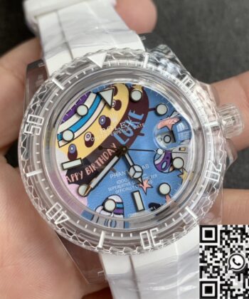 Submariner Personalized Graffiti Dial CN Custom Acrylic Clear
