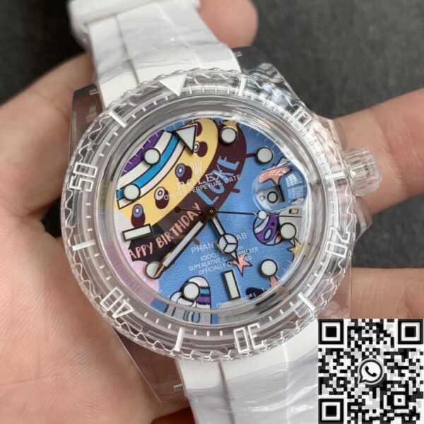 Submariner Personalized Graffiti Dial CN Custom Acrylic Clear