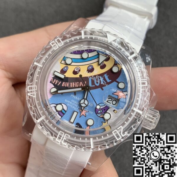 Submariner Personalized Graffiti Dial CN Custom Acrylic Clear