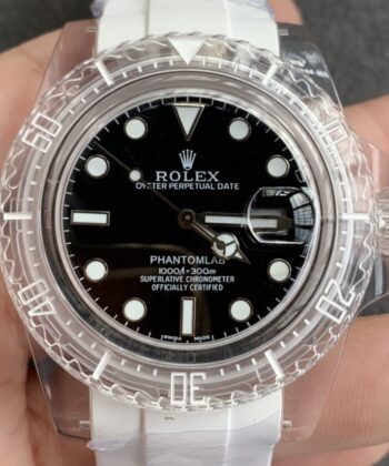 Rolex Submariner Black Dial CN Custom Acrylic Clear Size 40mm