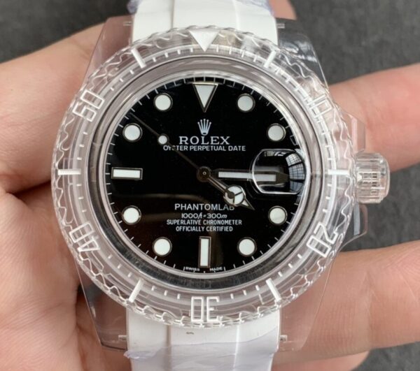 Rolex Submariner Black Dial CN Custom Acrylic Clear Size 40mm
