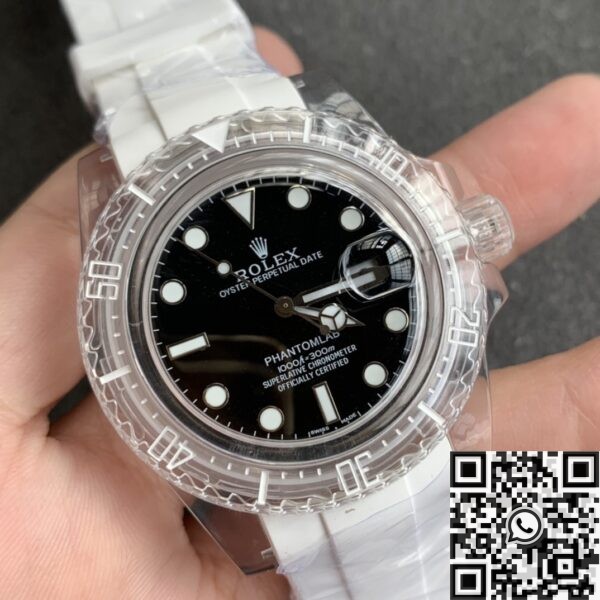 Rolex Submariner Black Dial CN Custom Acrylic Clear Size 40mm
