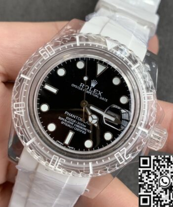 Rolex Submariner Black Dial CN Custom Acrylic Clear Size 40mm