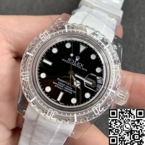 Rolex Submariner Black Dial CN Custom Acrylic Clear Size 40mm