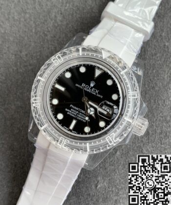 Rolex Submariner Black Dial CN Custom Acrylic Clear Size 40mm