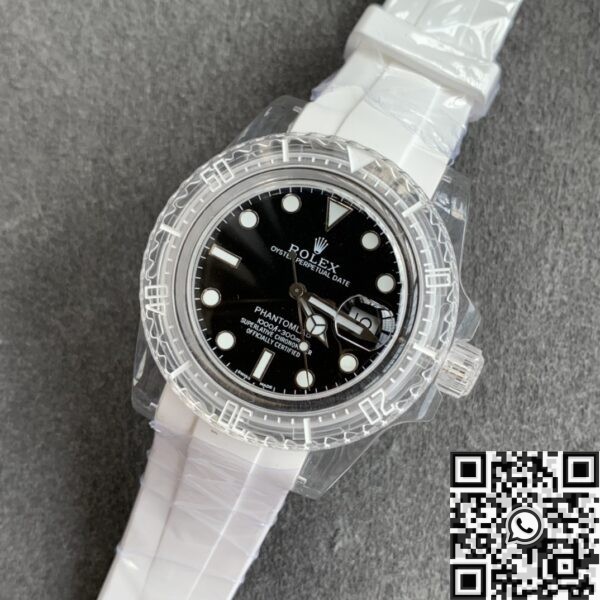 Rolex Submariner Black Dial CN Custom Acrylic Clear Size 40mm